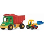 Auto multitruck s nakladačem plast 38cm 2 barvy v síťce 12m+ Wader