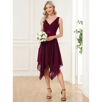 Dámské šaty Ever Pretty krátké barva viva magenta šaty 0207 *Velikost: 9XL / 58 / 26 / 30