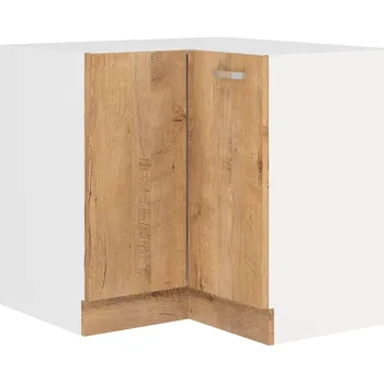 Kuchyňská linka ESTRELLA, dolní rohová skříňka 89x89 DN 1F BB, korpus: bílá, dvířka: dub lefkas + vyzvednutí ZDARMA