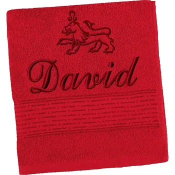 Ručník Bellatex Froté ručník proužek s výšivkou jména a znamení zvěrokruhu Červená