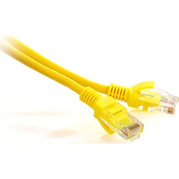 Síťový kabel Getfort cat.5e UTP patchcord 0,25m žlutý