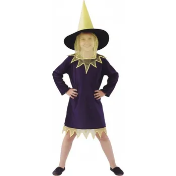Karnevalový kostým Dětský kostým Čarodějnice žlutá 146