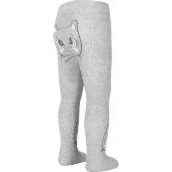 Dětské Punčocháče s ABS, šedé, s kočičkou, Be Snazzy, vel. 92/98