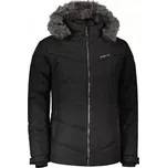 Pánská bunda Altisport černá prošívaná s odepínací kapucí, velikost S