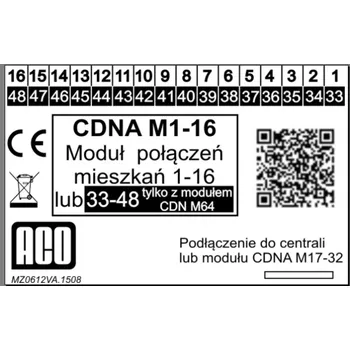 Volací modul ACO CDNA M1-16 pro IP ústřednu CDNA