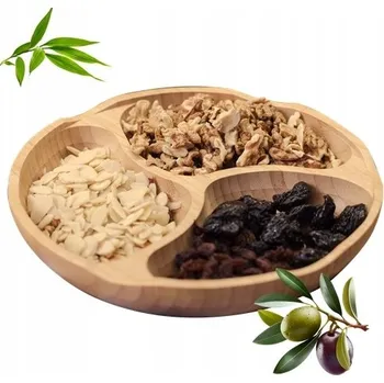 Bambusová mísa na servírování s 3 přihrádkami Berretti 25 x 4 cm