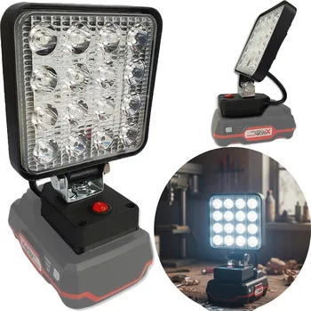 Pracovní světlo Svítilna pro Parkside Silná Pracovní LED Halogen 48W