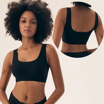 Podprsenka Bezešvá podprsenka typu top Bird Henderson | černá S