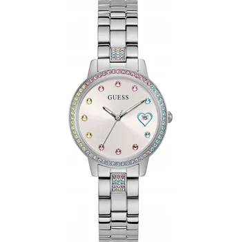 Hodinky Dámské hodinky Guess GW0657L1 se ZIRKONY stříbrné
