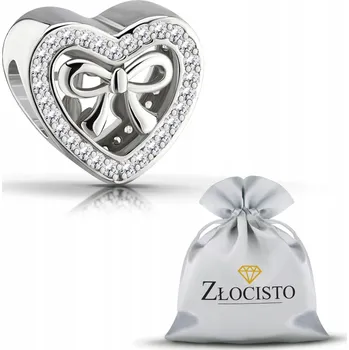 Přívěsek STŘÍBRO PŘÍVĚSEK CHARMS 925 SE SRDCEMI NA NÁRAMKY SE ZIRKONY A MALÍ