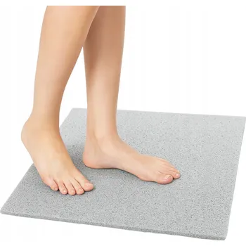 Koupelnová předložka Protiskluzová rychleschnoucí koupelnová předložka koberec šedá 53x53 cm
