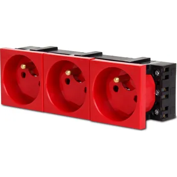 Elektrická zásuvka JAVEL 3M elektrická trojzásuvka + zámek