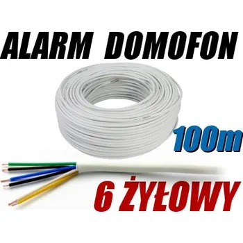 elektrický kabel MERCOR POPLAŠNÝ A INTERKOMOVÝ KABEL YTDY 6X0,5 - 100M