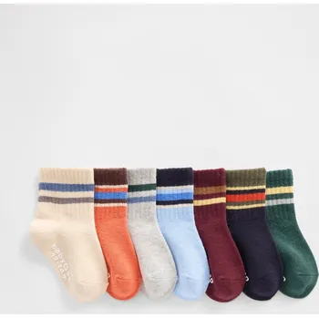 GAP dětské ponožky, 7 párů - kluci GAP modrá | šedá | oranžová | světle modrá | zelená | krémová | tmavě červená | vícebarevná 3504731