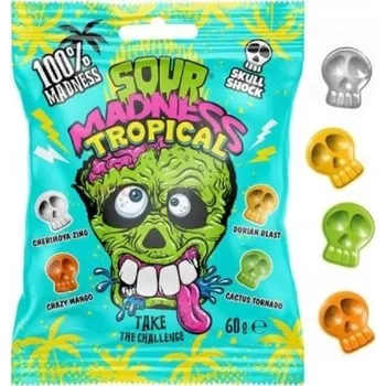 Cukrovinka Argo Sour Madness Bonbóny Extra kyselé tvrdé Bonbóny 60 g Argo 60 g