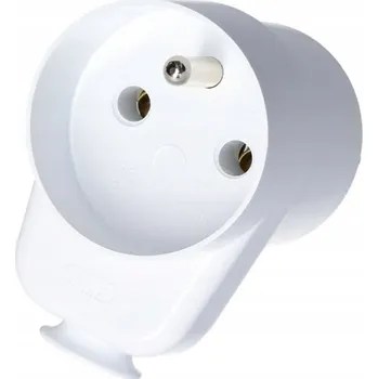 vypínač UNI úhlová zástrčka a zásuvka, bílá, WT-16U/G