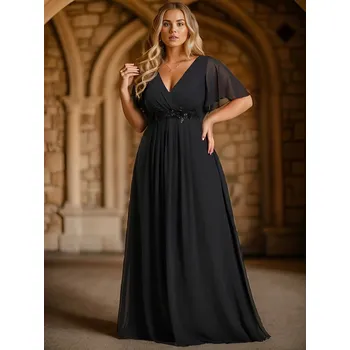 Dámské šaty Ever Pretty plesové šaty černé 1960 *Velikost: XL / 42 / 10 / 14