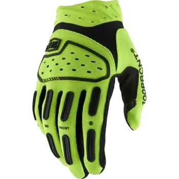 Moto oblečení Dětské motokrosové a MTB rukavice 100% AIRMATIC ČERNÁ/FLUO ŽLUTÁ