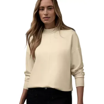 Dámská mikina Dámská mikina se stojáčkem a žebrovanými lemy Street One 324398 cream velikost 44