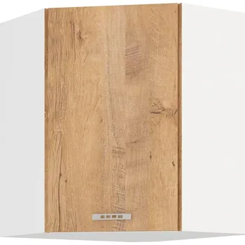 Kuchyňská linka ESTRELLA, horní rohová skříňka 58x58 GN-72 1F, korpus: bílá, dvířka: dub lefkas + vyzvednutí ZDARMA