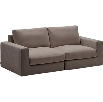 Obývací pokoj Kave Home Tmavě hnědá modulární pohovka Alea 220 cm