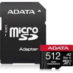 Adata High Endurance/Micro SD/512GB/UHS-I U3 / Class 10/+ Adaptér