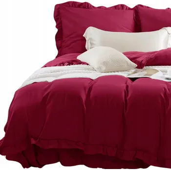 Povlečení Povlečení Ruffy 140x200 červené s volánkem