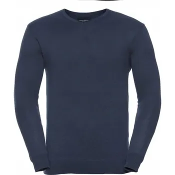 Pánský svetr Pánský svetr s výstřihem do V Russell French Navy M