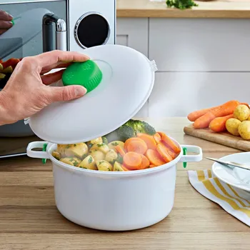 Nádobí do mikrovlnné trouby Tlakový hrnec do mikrovlnné trouby 16 x 28 x 20 cm.