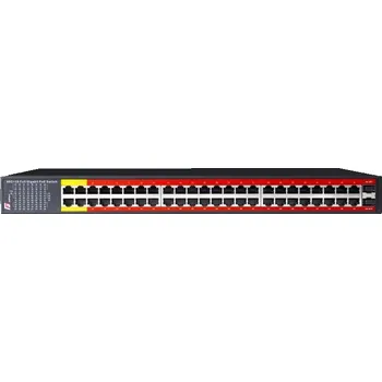 Switch Getfort 48GE+2SFP gigabitový 800W PoE Switch