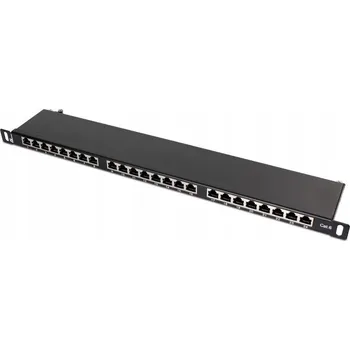 Patch panel PATCH PANEL FTP CAT.6 24 PORTŮ 0,5U PGF-6FTP24-B8 GETFORT