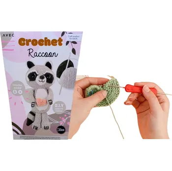 Obraz Avec Sada háčků na háčkování MÝVAL 33 cm, ruční práce, plyšová hračka