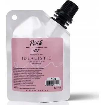 Péče o ruce Náplň Pink Hand Cream IDEALISTIC - krém na ruce a nehty s kolagenem (30 ml)