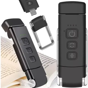 Lampička USB lampička na čtení knih noční lampa s klipem šetrná k očím LED