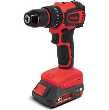 Vrtačka aku PBL 45 L2022 K, 18V, bezuhlíková, 2Ah, 2 baterie 2Ah, kufr, STAYER