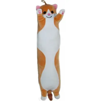 plyšák Plyšák Kočka válec hnědá – 90 cm