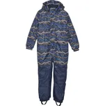Chlapecký zimní overal COLOR KIDS-Coverall - AOP, total eclipse 741089.7850 Modrá 98