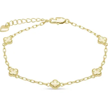 Náramek SOFIA 3101 Náramek pozlacený 14K s kytičkami 6 mm Ellami