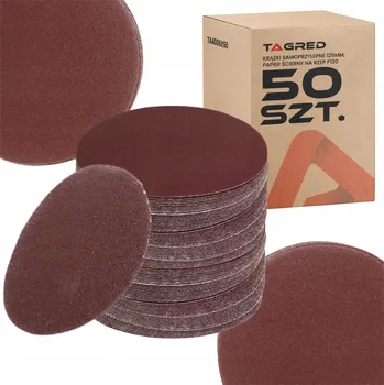 Příslušenství k brusce Brusný kotouč na suchý zip, brusný papír zrnitost 120 125 mm 50 ks. TA4006