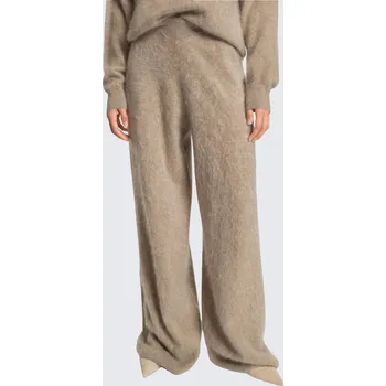 Dámské kašmírové kalhoty BOSS Black Fibura 50550831 béžové Velikost: XS