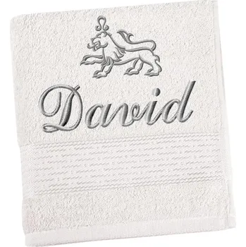 Ručník Bellatex Froté ručník proužek s výšivkou jména a znamení zvěrokruhu Bílá