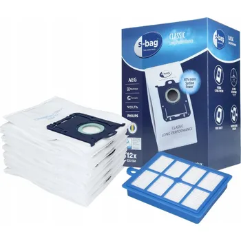 Sáček do vysavače Electrolux E201SM S-Bag Long Performance - 12ks + vzduchový HEPA filtr
