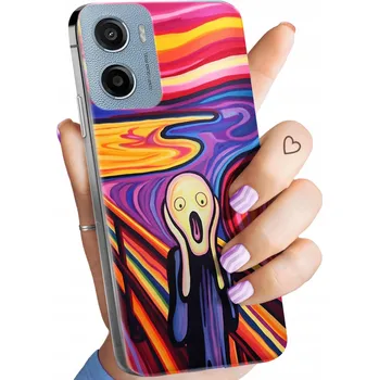 Pouzdro na mobilní telefon Zadní Kryt Hello Case pro Motorola Moto E15, Moto G05 fialový