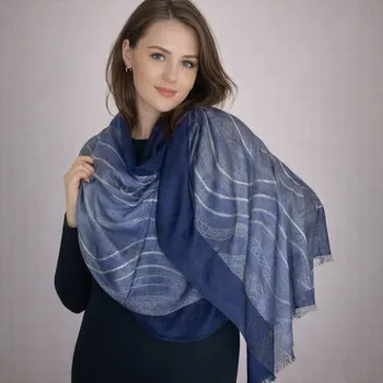 Šála Šál Pašmína - Aurella - Tmavě modrá