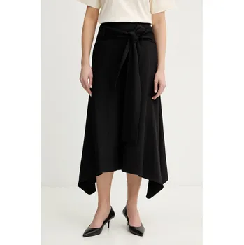 Kalhoty s příměsí vlny BOSS Toscara 50553676 černá 99X, vel. 34