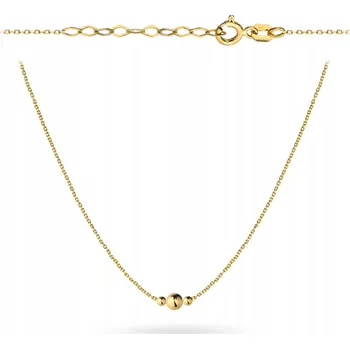 Náhrdelník Zlatý náhrdelník celebritka s kuličkami, zlato ryzosti 585