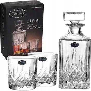 Sklenice KOMPLET KARAFA NA WHISKY 760 ml + 2 x SKLENICE WHISKY 300 ml SADA SKLO