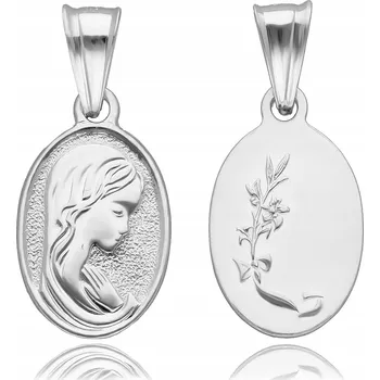 Přívěsek PANNA MARIA FATIMSKÁ OBOUSTRANNÝ STŘÍBRNÝ MEDAILONEK DÁMSKÝ PÁNSKÝ
