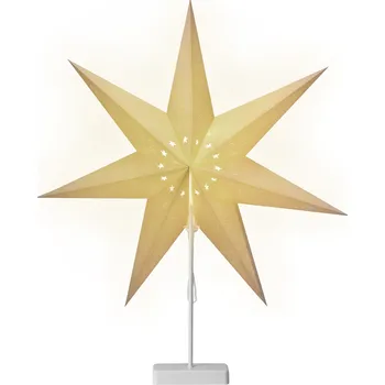 Vánoční dekorace Casaria® Papírová hvězda s LED diodami | bílá