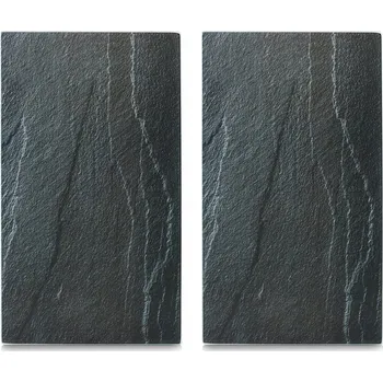 Obraz Zeller Sada 2 skleněných desek 30x52x0.8cm, antracitová